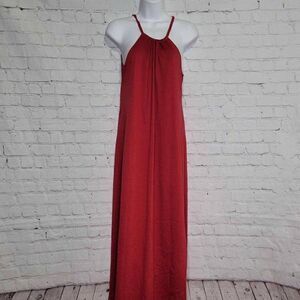 Women's Sleeveless Maxi Halter Neck Dress Small